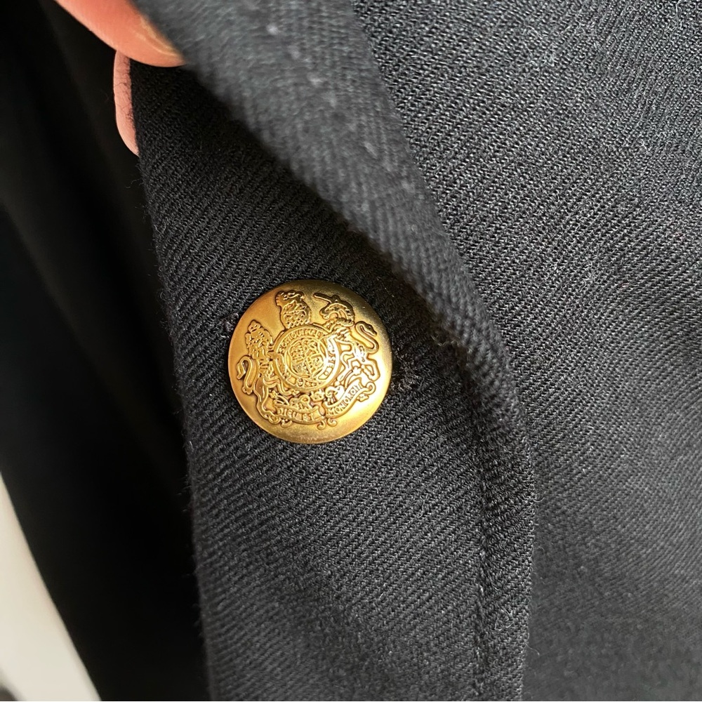 J. Crew Black Wool Blazer with Gold Buttons - Picture 5 of 9